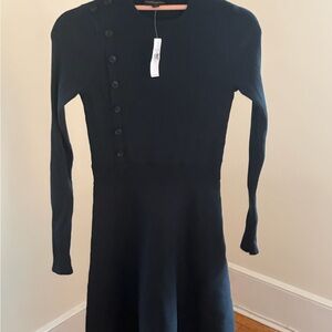 Banana Republic Navy Blue Long Sleeve Dress